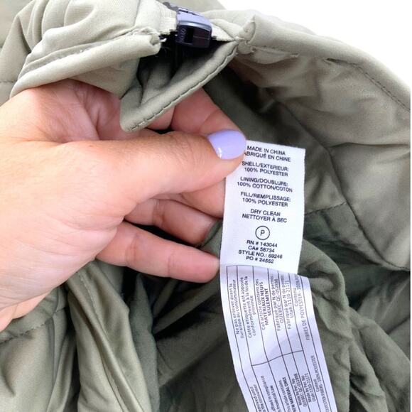 Avec Les Filles Green Square Quilted Full Zip Jacket Size Large NWOT - Picture 6 of 8